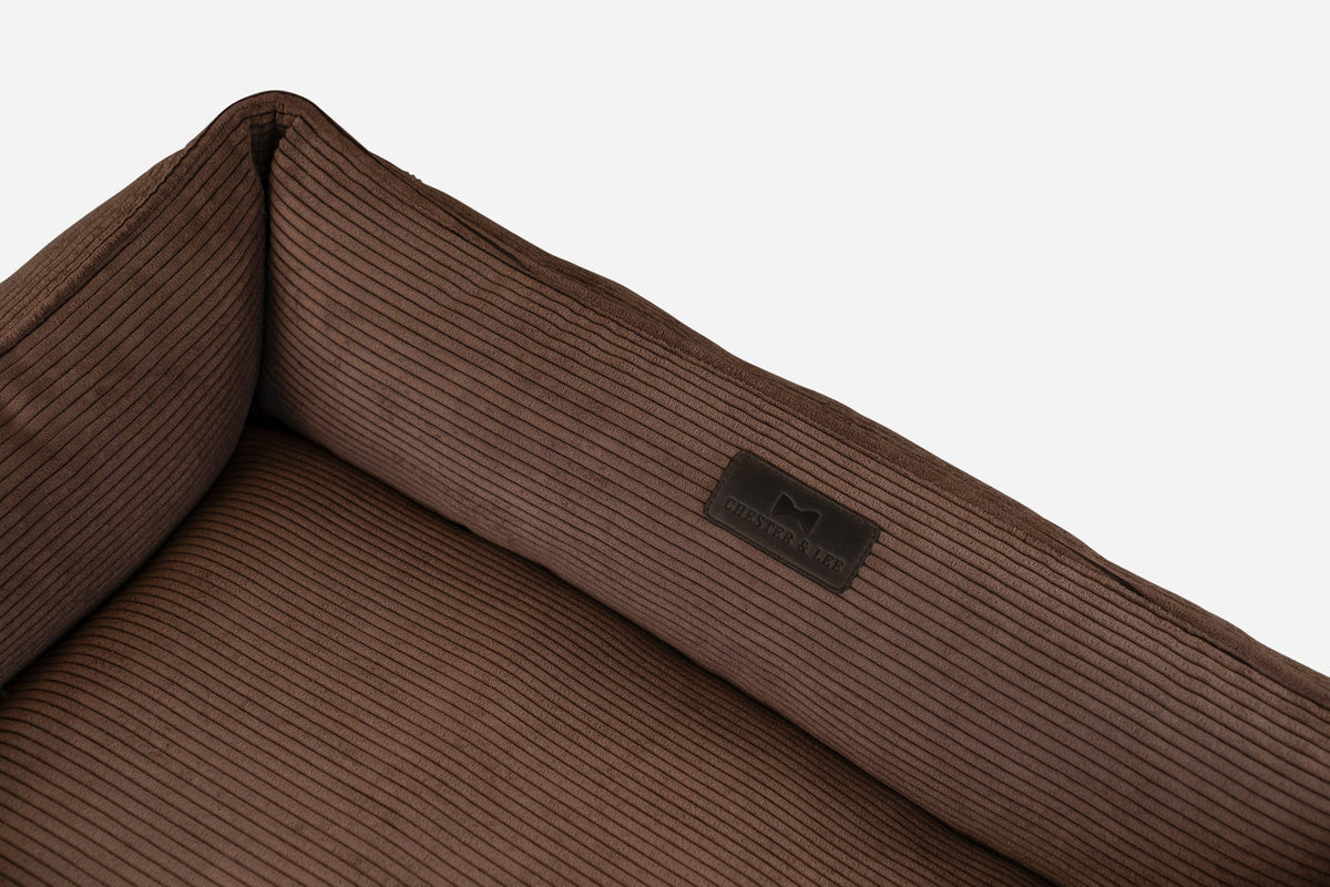 Chester & Lee | Fancy Corduroy Sleeper Dog Bed Brown by Chester & Lee, product image 8