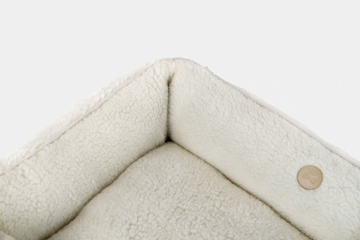 Chester & Lee | Furry Sleeper Dog Bed Beige by Chester & Lee, product image 4