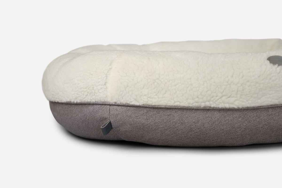 Chester & Lee | Furry Beige Donut Dog Bed by Chester & Lee, product image 7