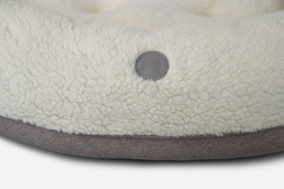 Chester & Lee | Furry Beige Donut Dog Bed by Chester & Lee, product image 6