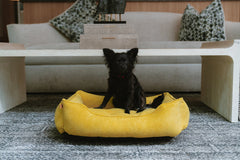 Chester & Lee | Fancy Corduroy Sleeper Dog Bed Sunny Yellow by Chester & Lee, product image 7