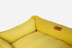 Chester & Lee | Fancy Corduroy Sleeper Dog Bed Sunny Yellow by Chester & Lee, product image 8