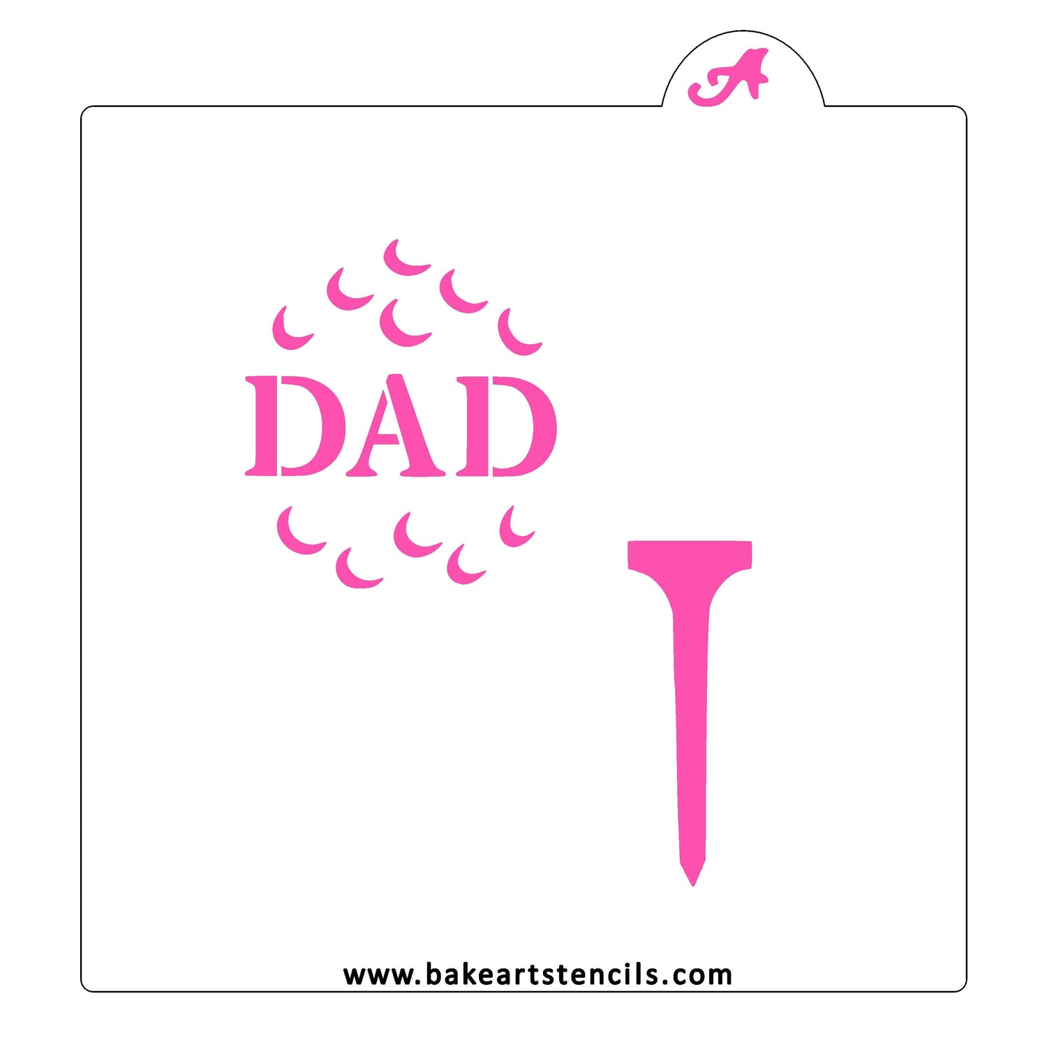 Dad Golf Cookie Stencil