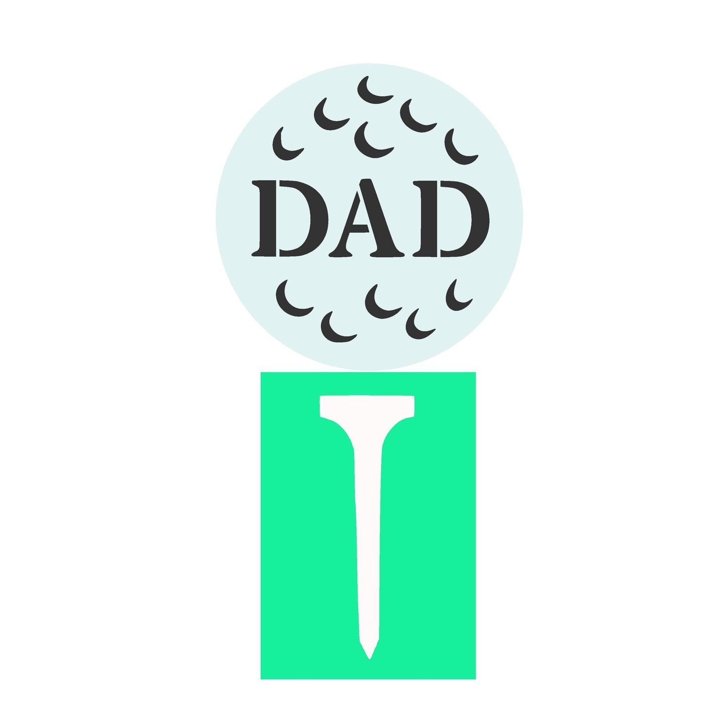 Dad Golf Cookie Stencil