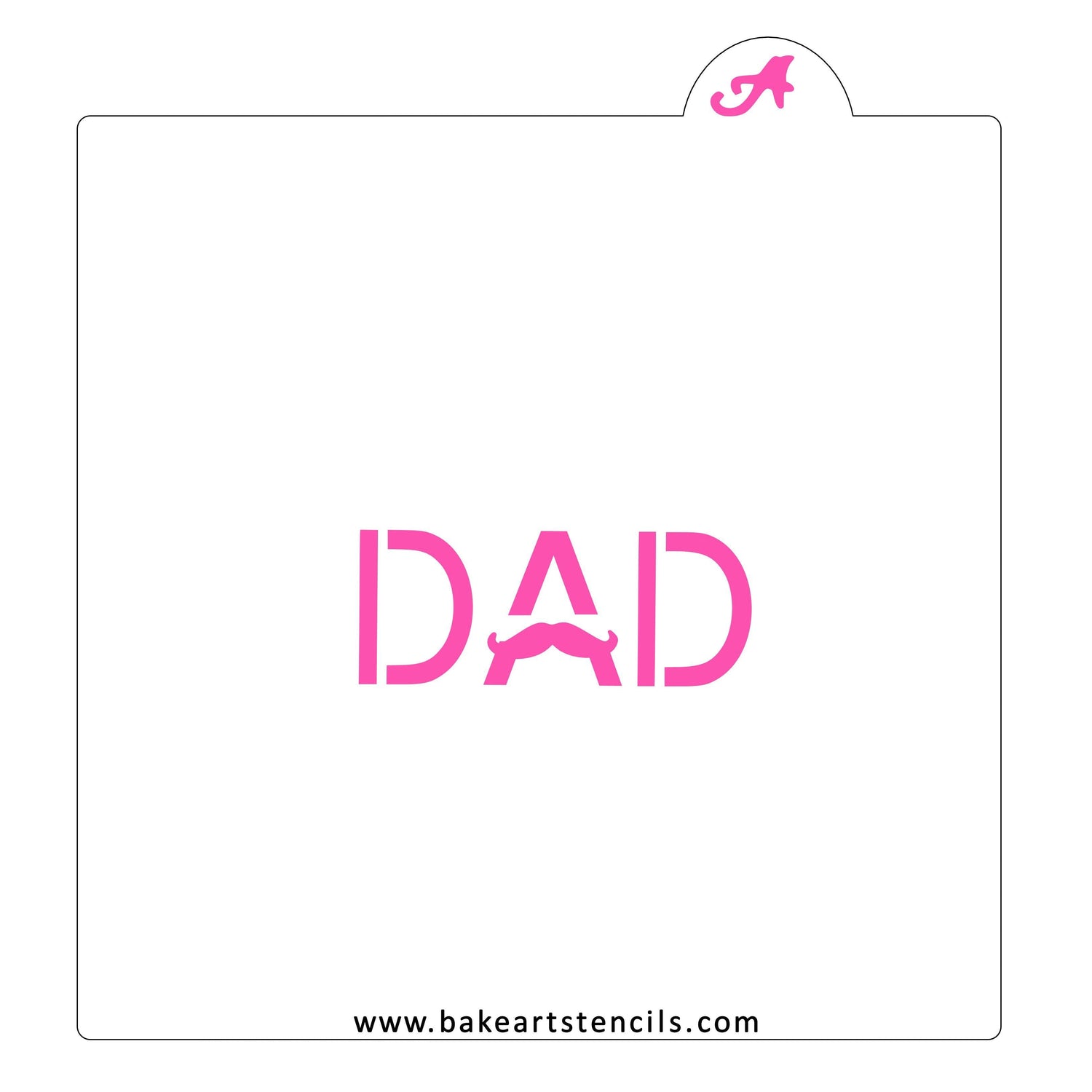 Dad Mustache Cookie Stencil