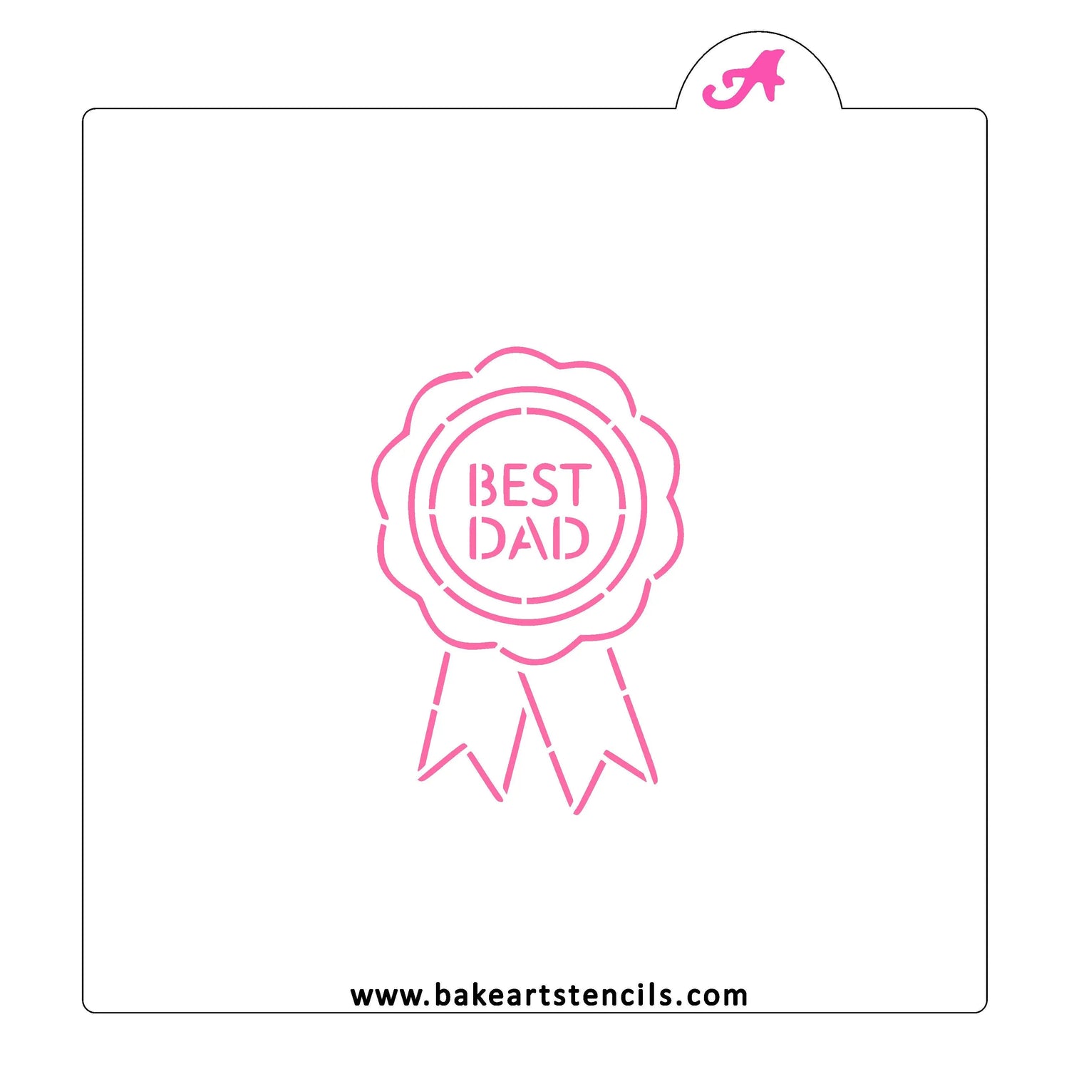 Dad Ribbon PYO Cookie Stencil