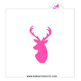 Deer Bust Cookie Stencil