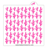 Desert Cactus Pattern Stencil