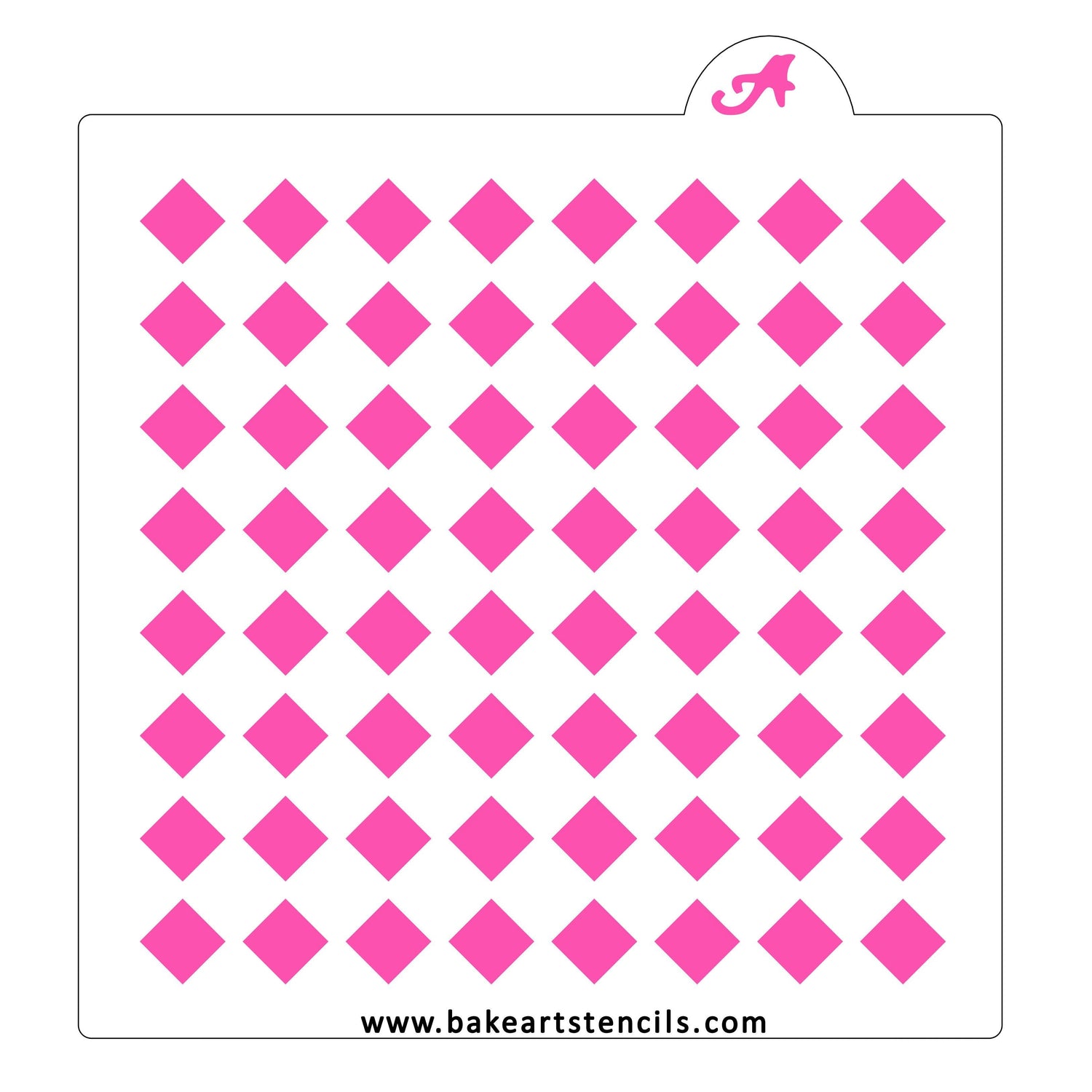 Diamond Harlequin Pattern Stencil