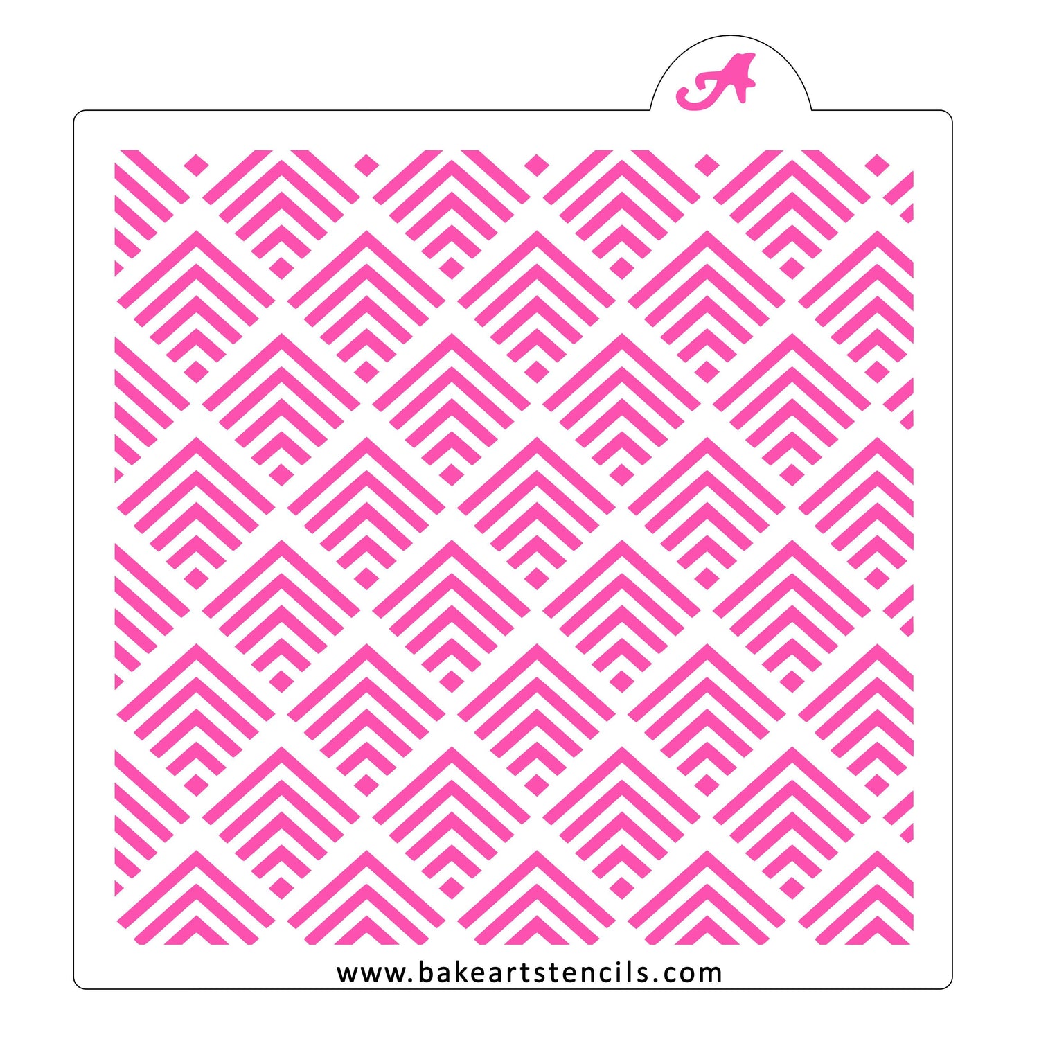 Diamonds Deco Pattern Stencil