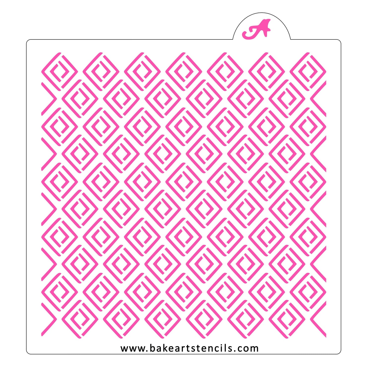 Dimensional Diamonds Pattern Stencil