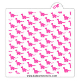 Dino Pattern Stencil