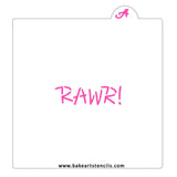 Dinosaur RAWR Cookie Stencil
