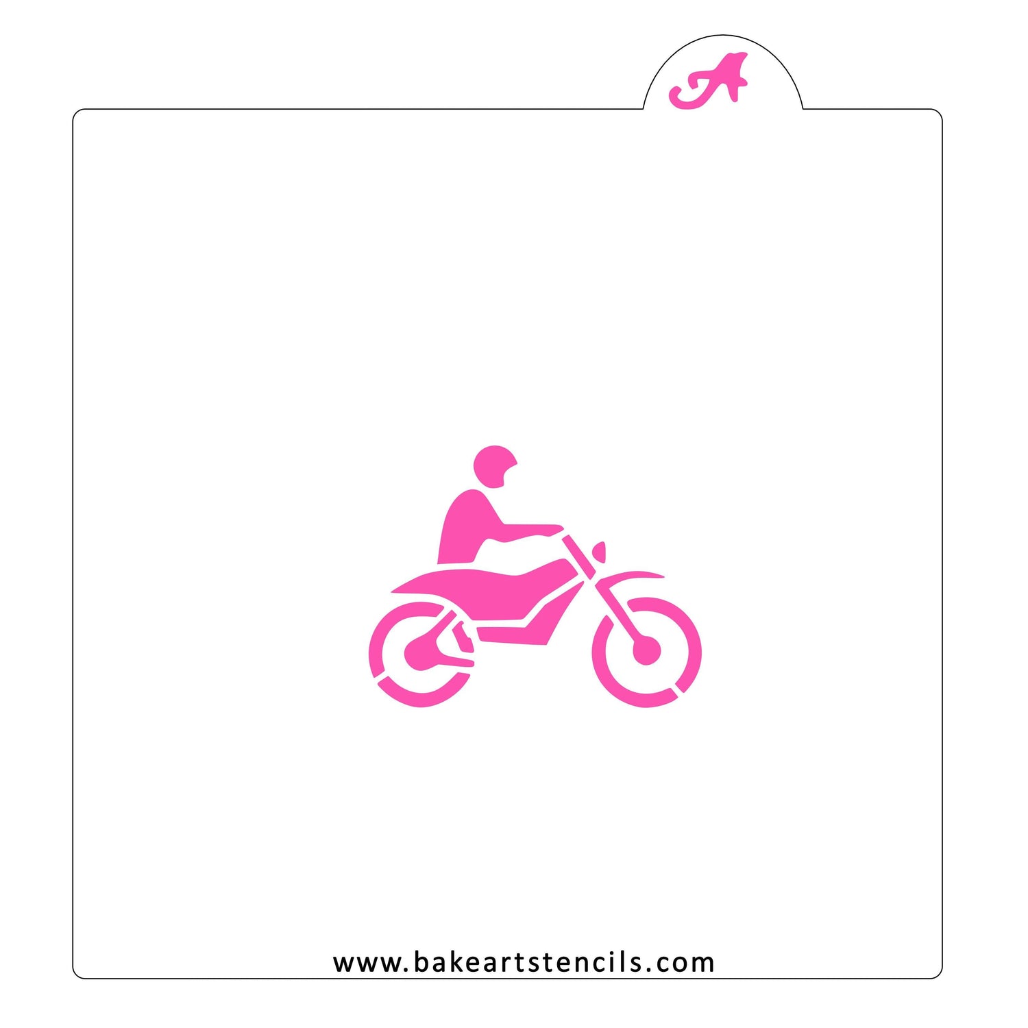Dirt Bike Cookie Stencil