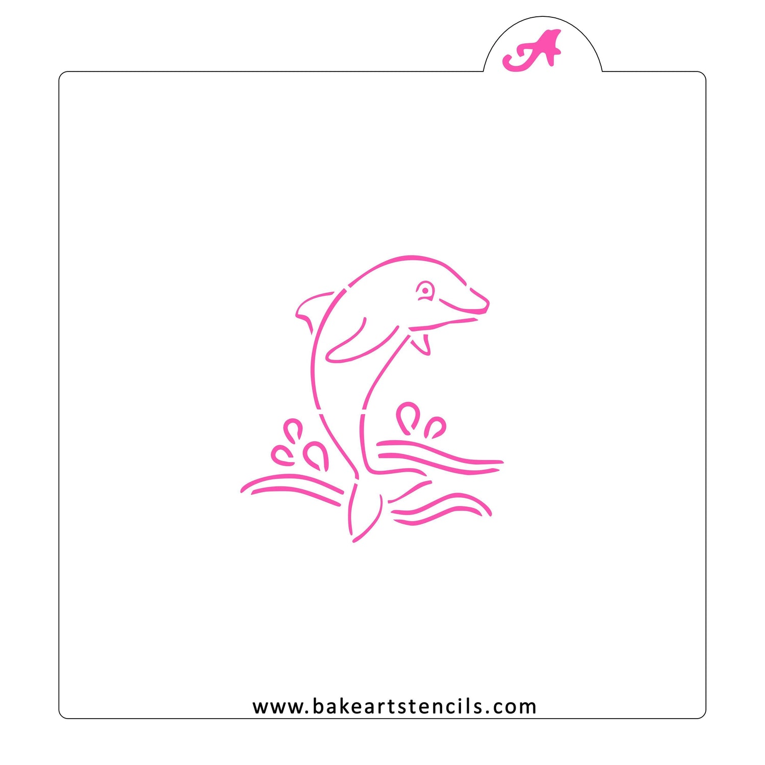 Diving Dolphin PYO Cookie Stencil