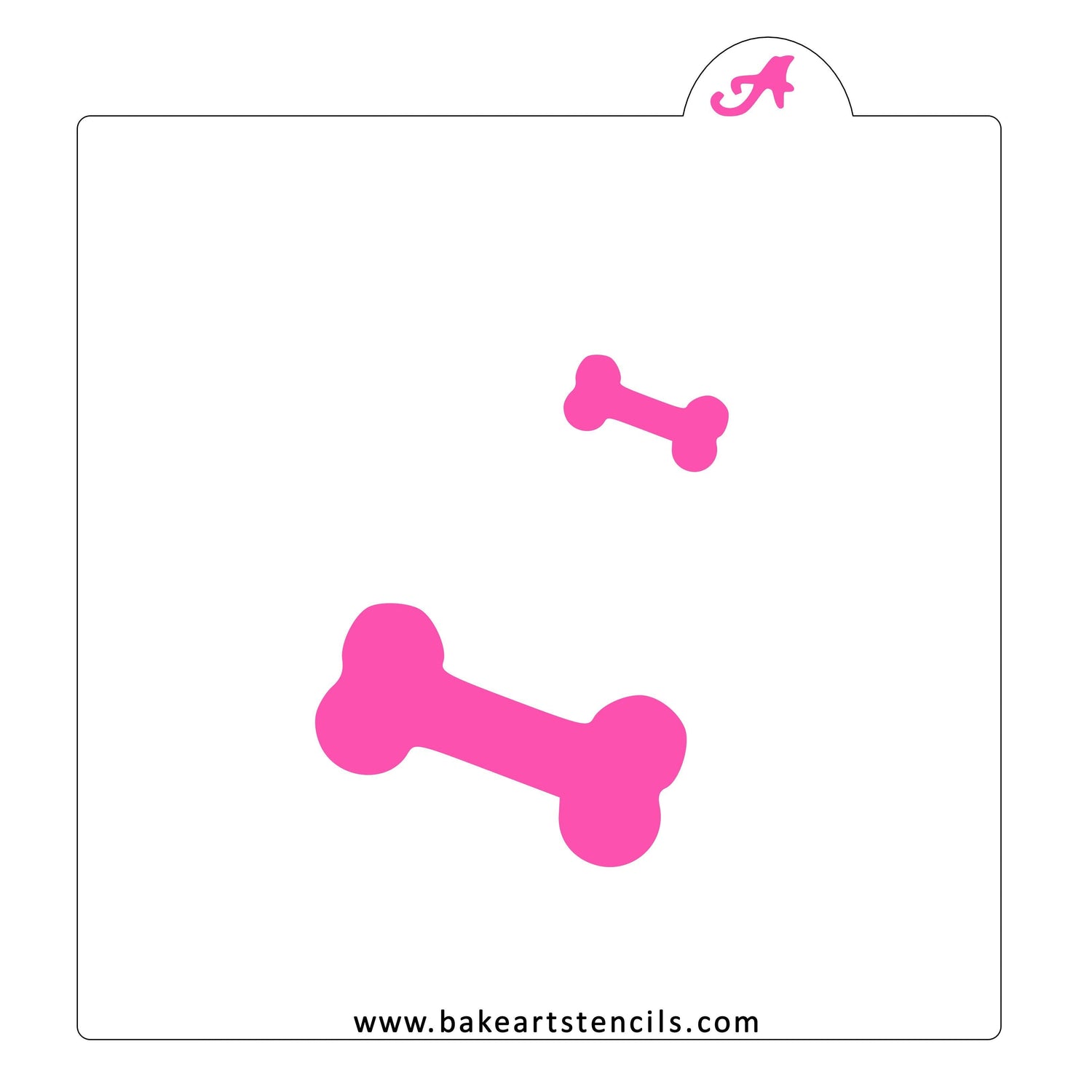 Dog Bone Cookie Stencil