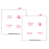 Dog Lovers Conversation Hearts Stencil