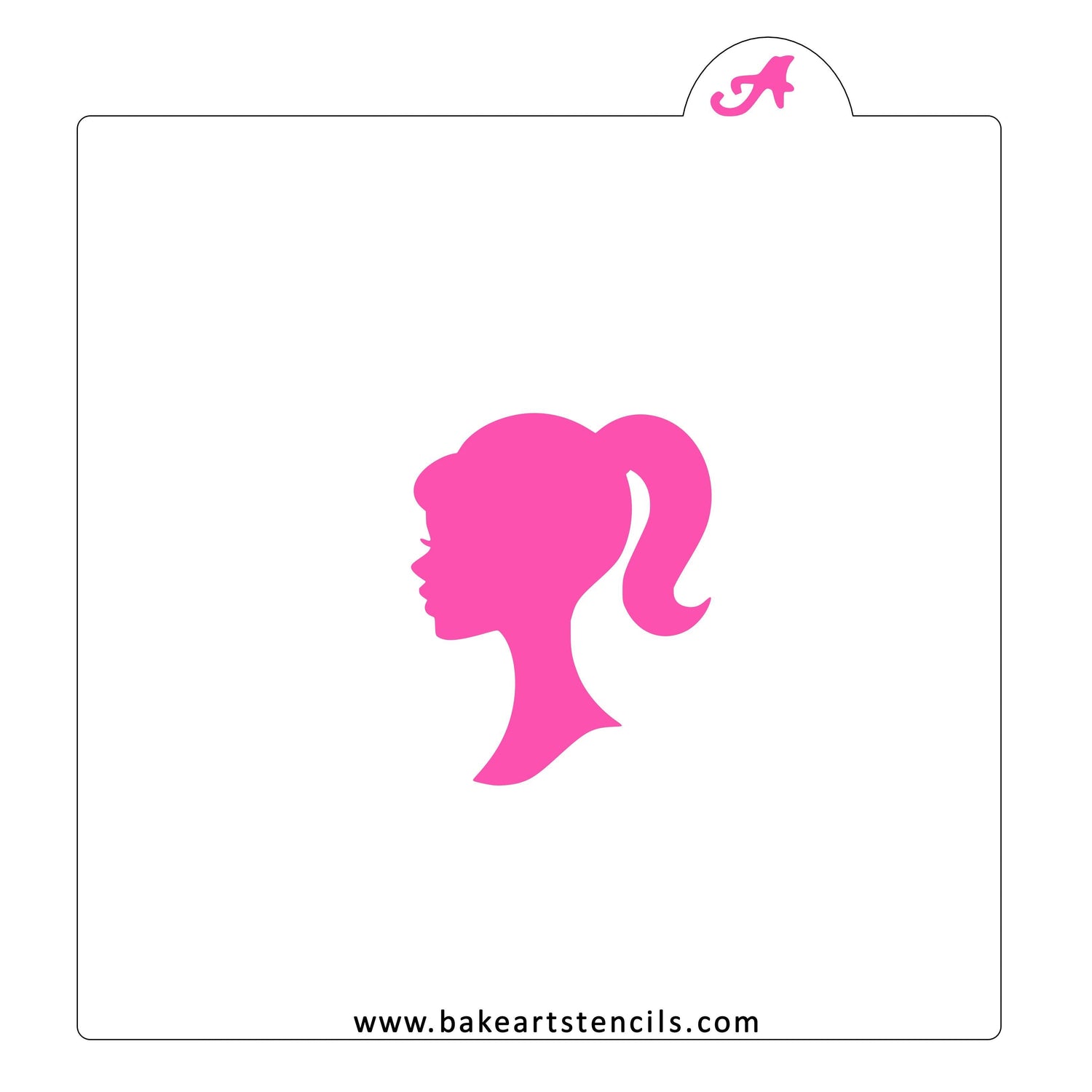Doll Head Silhouette Stencil