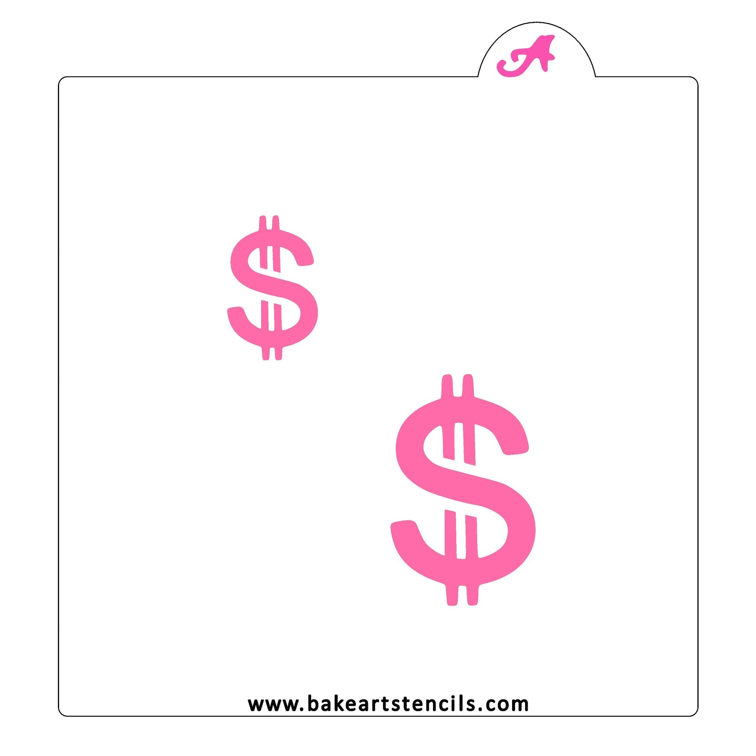Dollar Sign Cookie Stencil