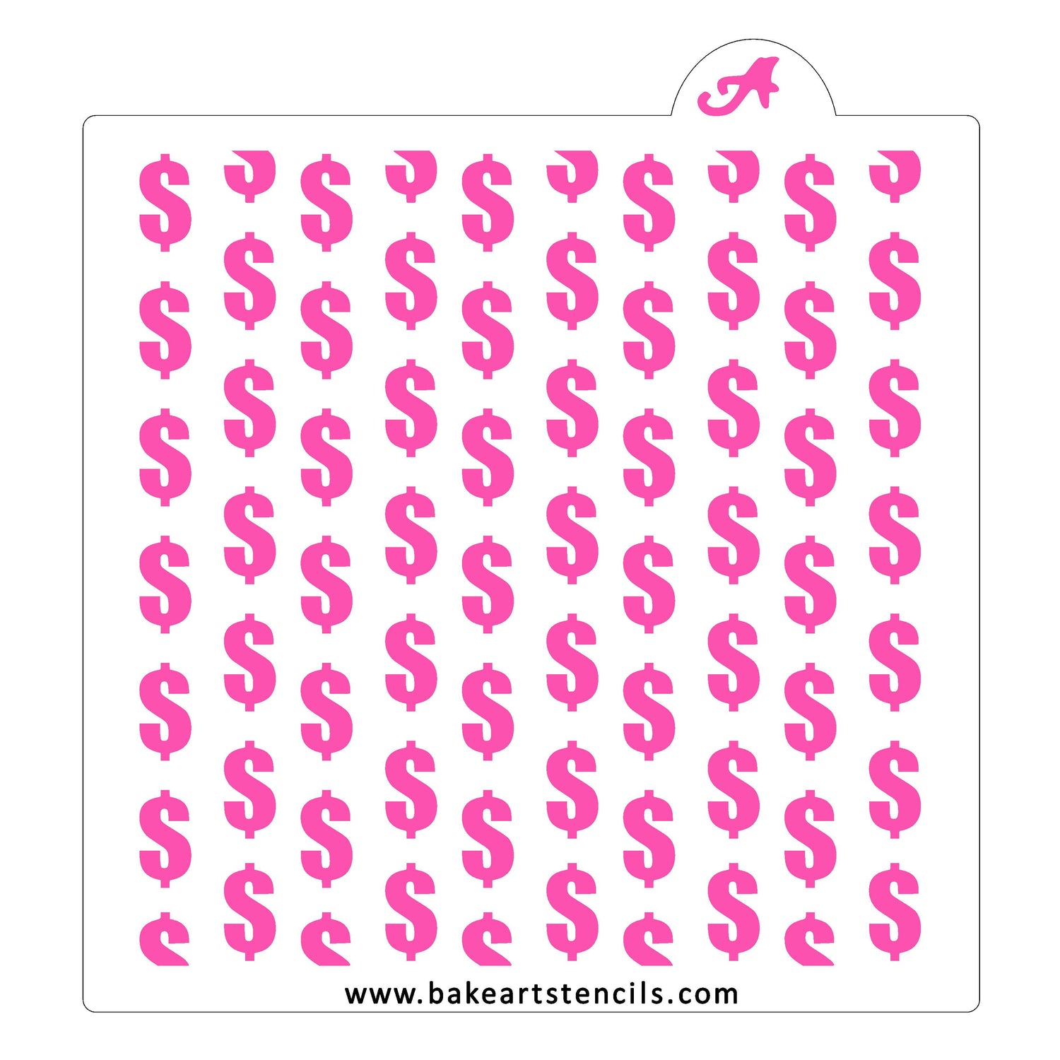 Dollar Signs Pattern Stencil