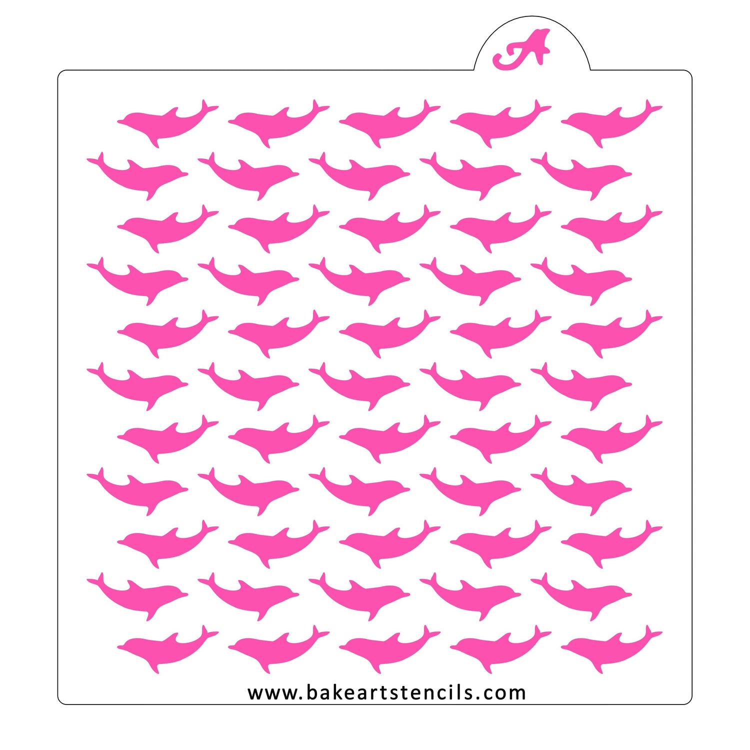 Dolphins Pattern Cookie Stencil