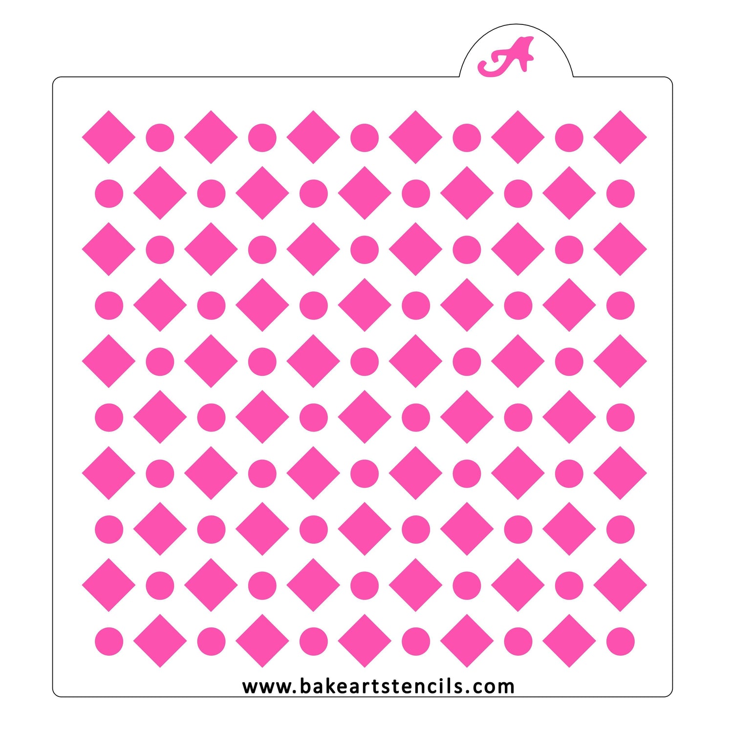 Dots and Diamonds Pattern Stencil