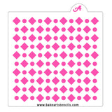 Dots and Diamonds Pattern Stencil