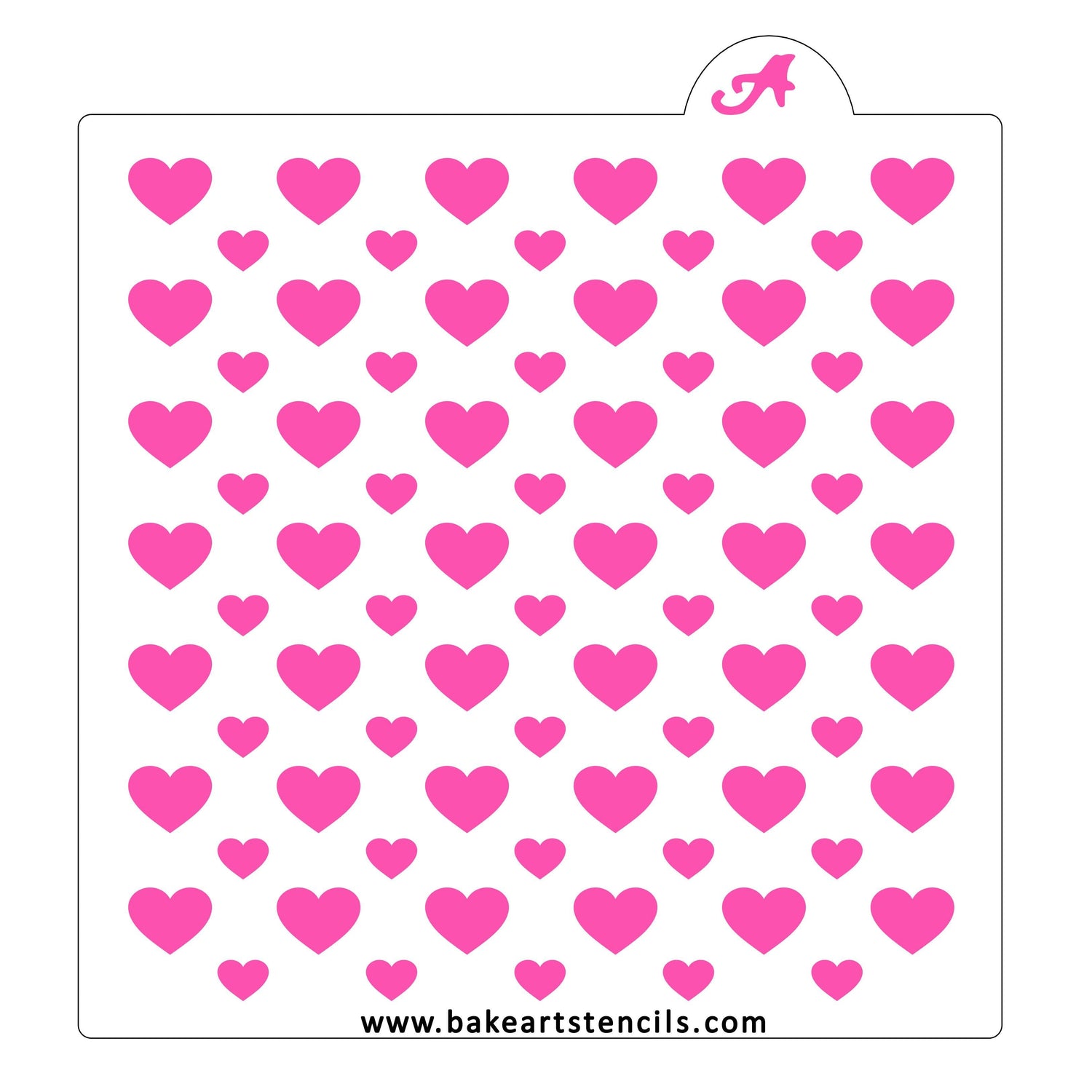 Double Hearts Pattern Stencil