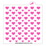 Double Hearts Pattern Stencil
