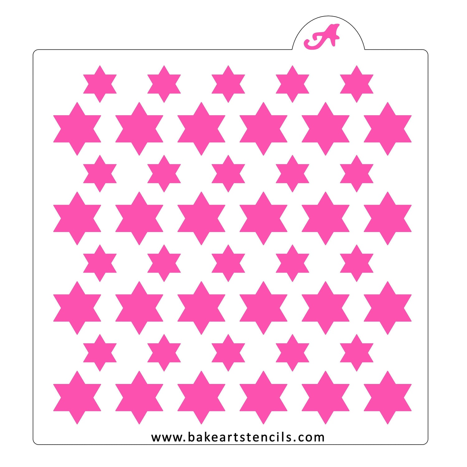 Double Stars of David Stencil