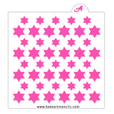 Double Stars of David Stencil