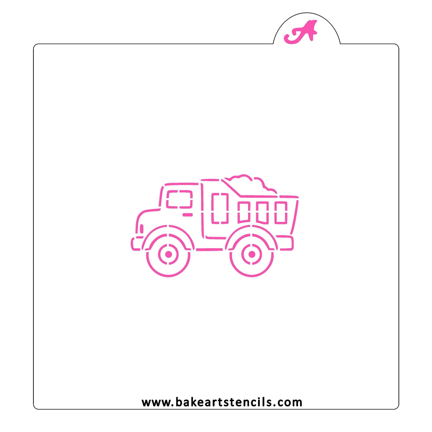Dump Truck PYO Cookie Stencil