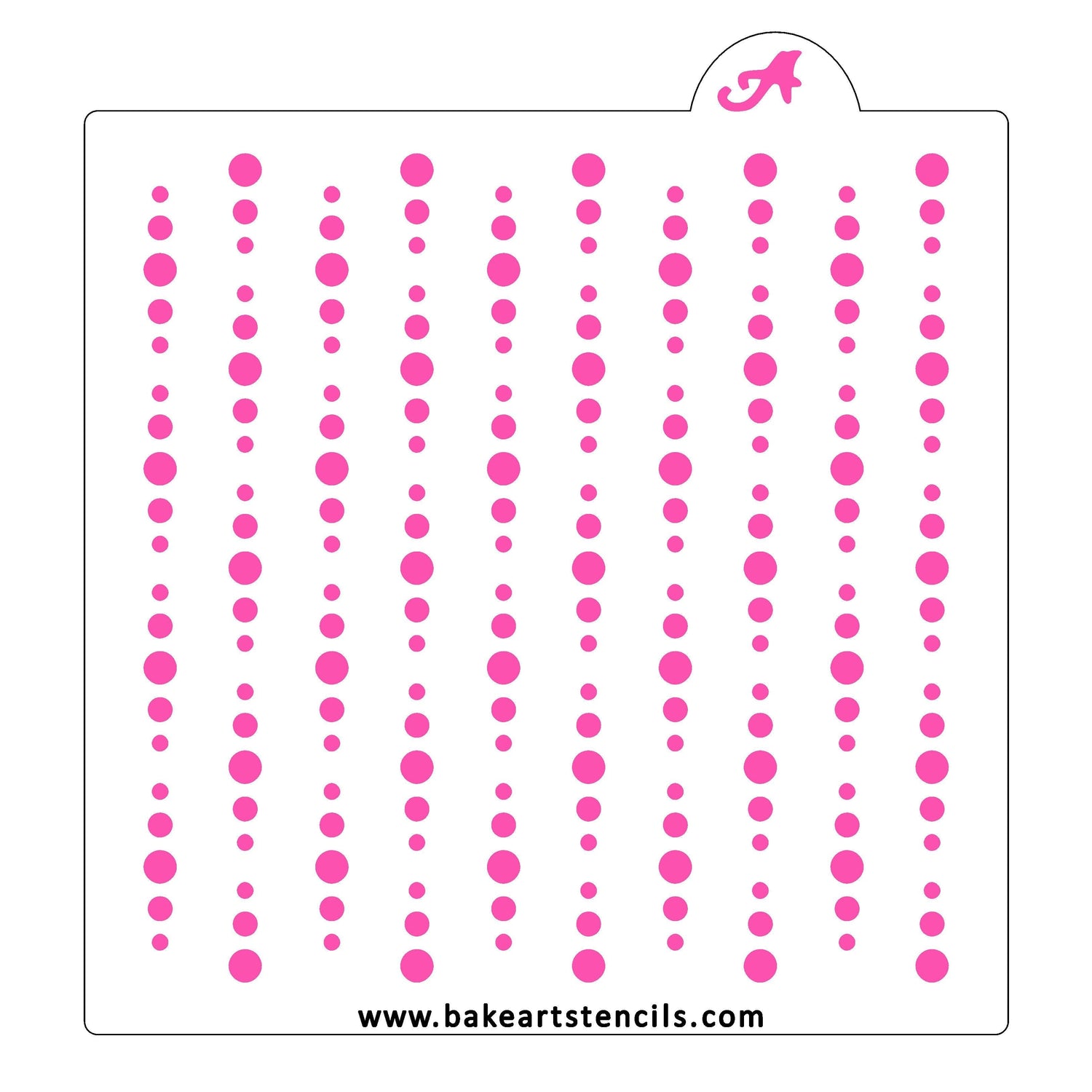 Dynamic Dots Pattern Cookie Stencil