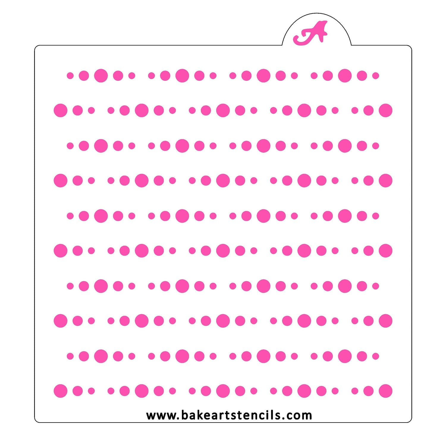 Dynamic Dots Pattern Cookie Stencil