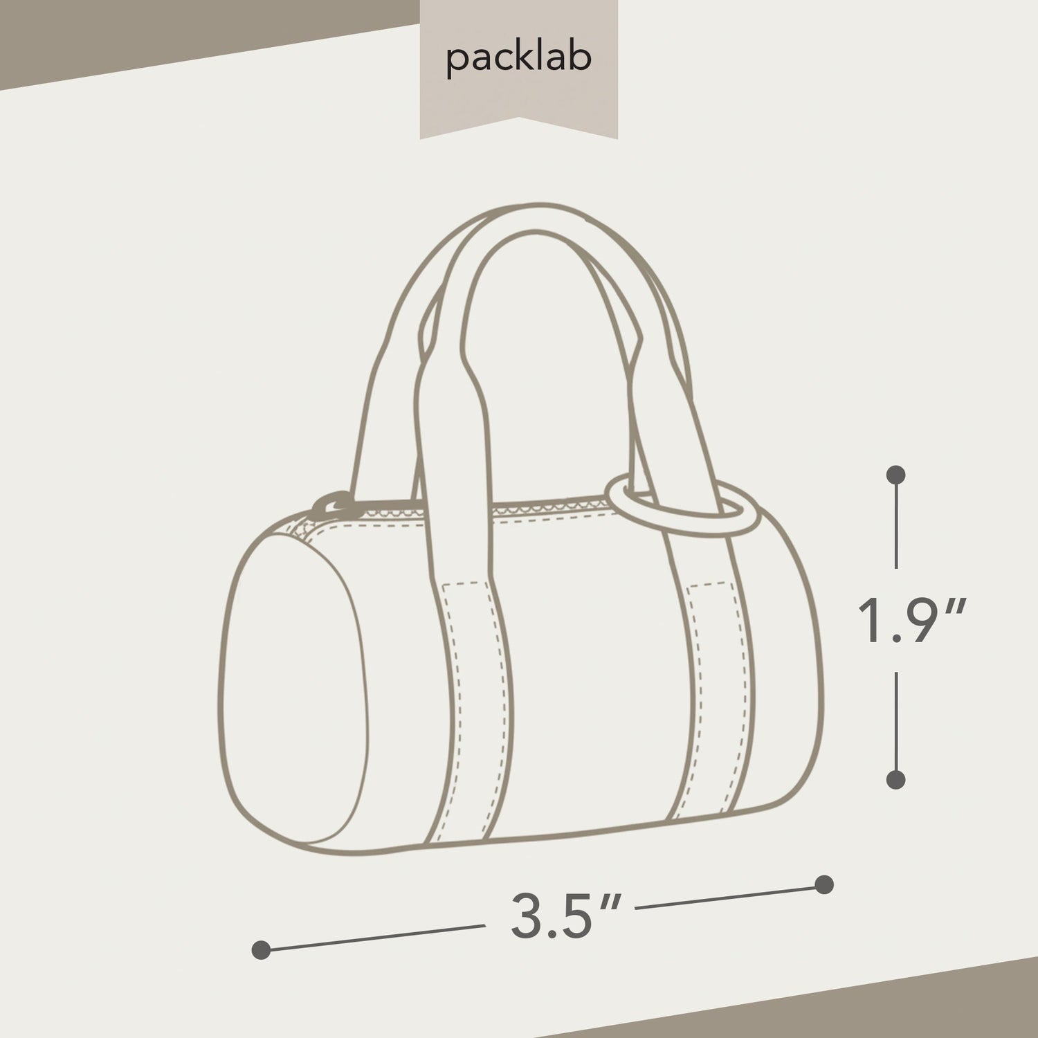 packlab Micro Nano Duffel Keychain - Black Mini Duffel Bag Coin Purse for Lip Balm, Earbuds & Everyday Essentials