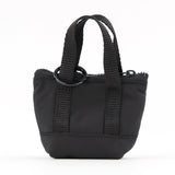 packlab Micro Nano Tote Keychain - Black Mini Tote Bag Coin Purse for Cards, Lip Balm & Everyday Essentials
