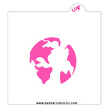 Earth Cookie Stencil