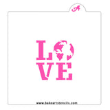Earth Love Cookie Stencil