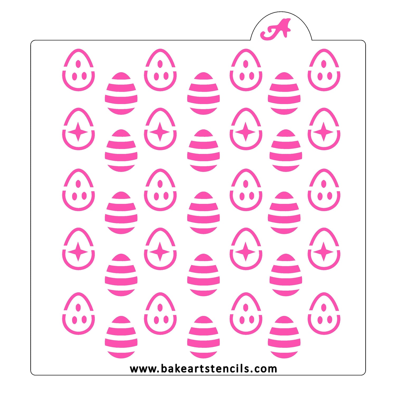 Easter Egg Pattern Cookie Stencil