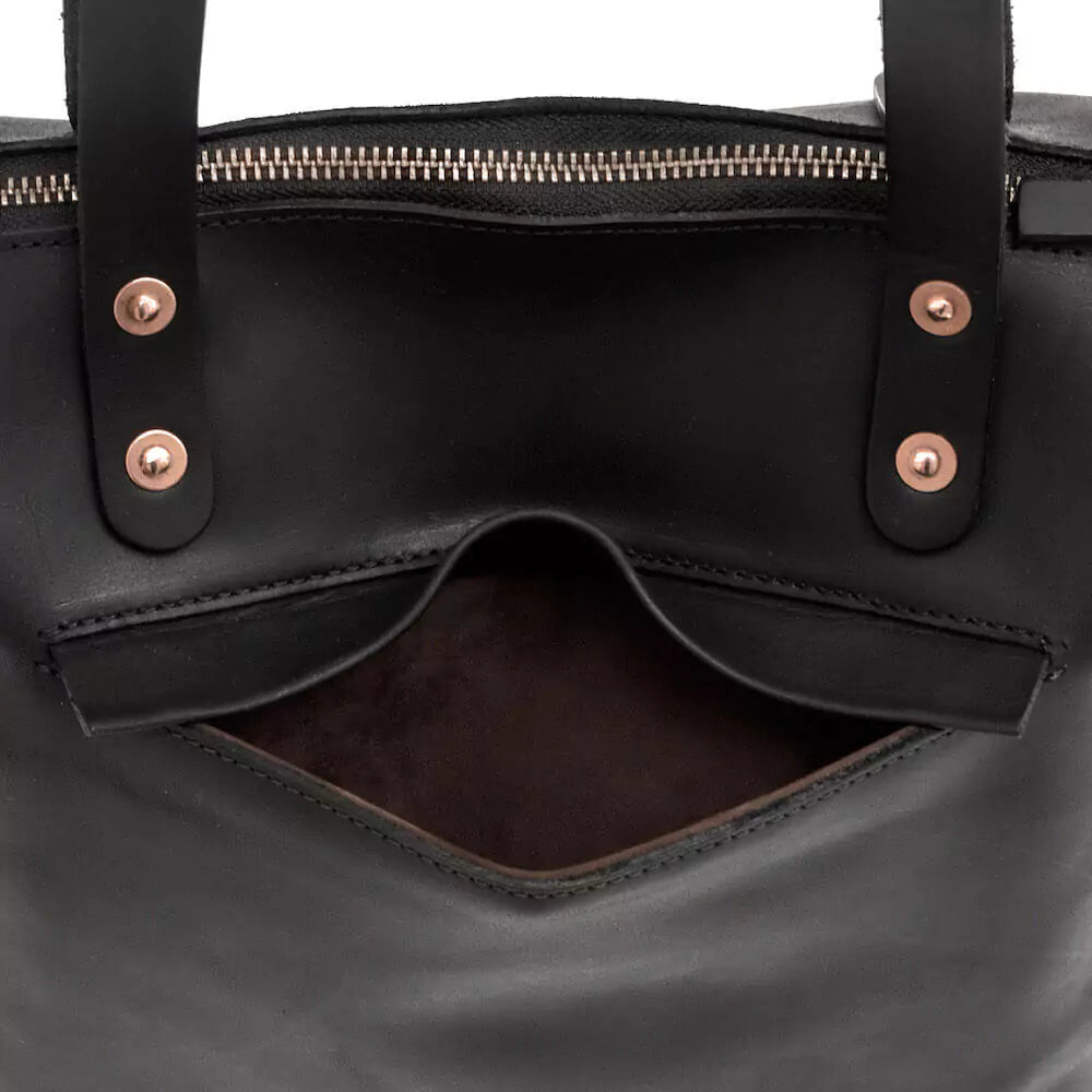Eden MEDIUM Leather Tote Bag - Zippered