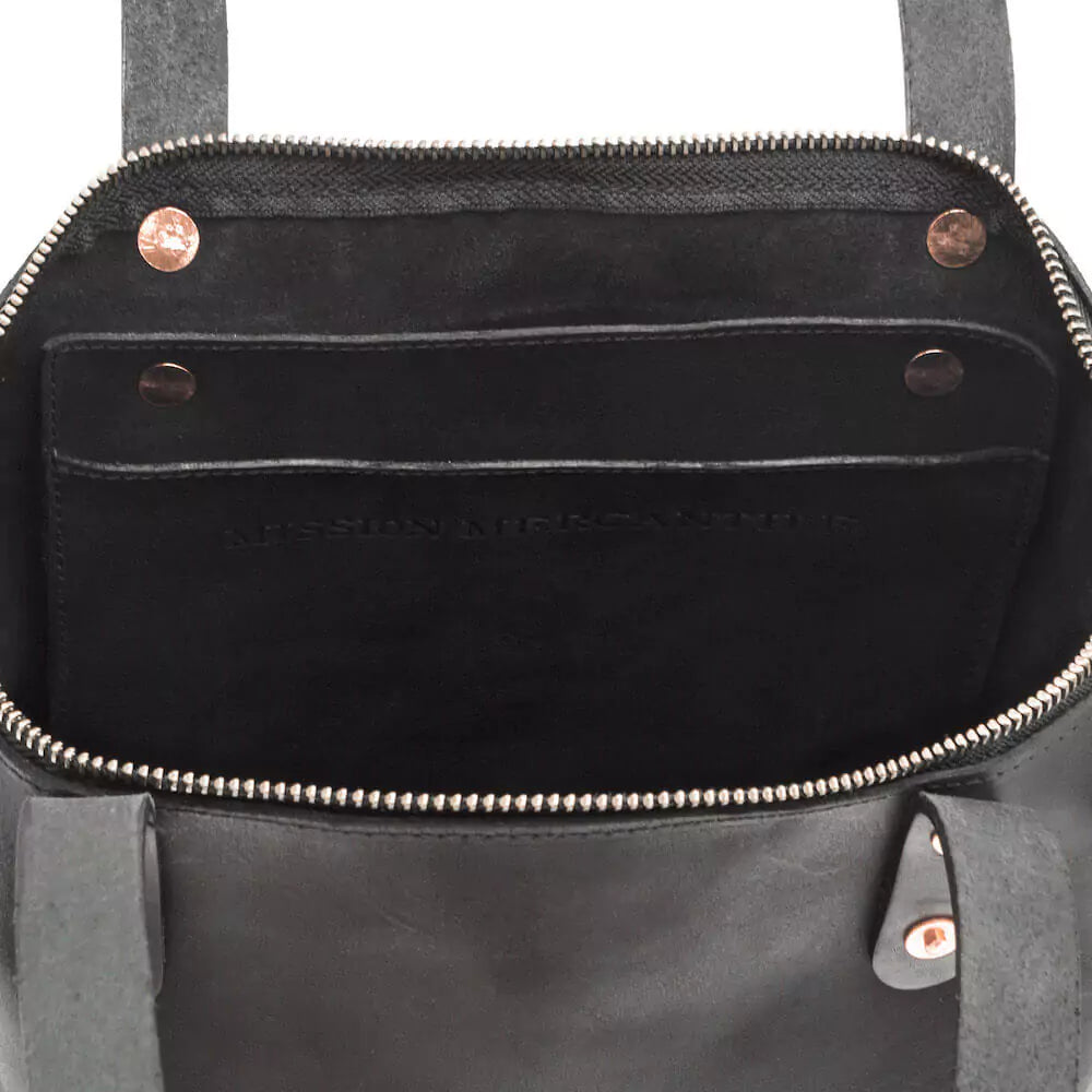 Eden SMALL Leather Tote Bag - Zippered