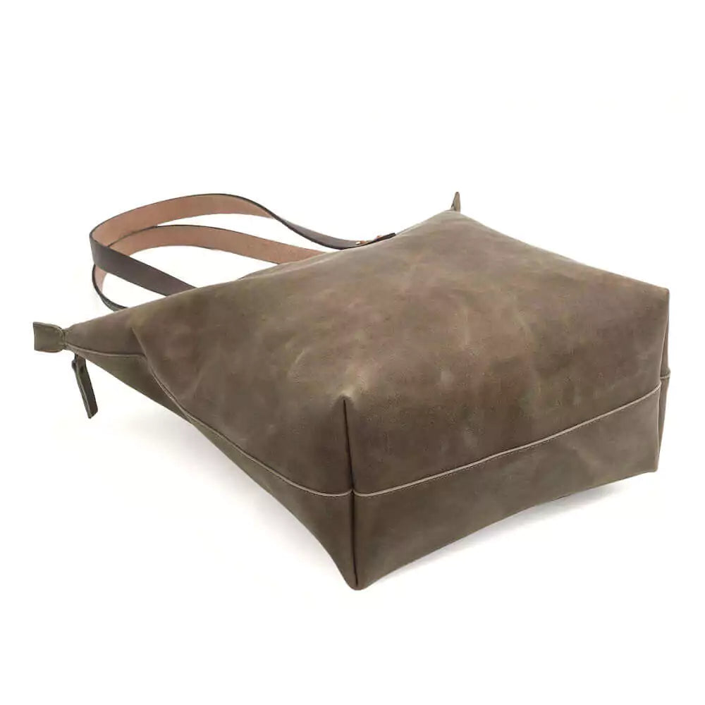 Eden LARGE Leather Tote Bag - Zippered