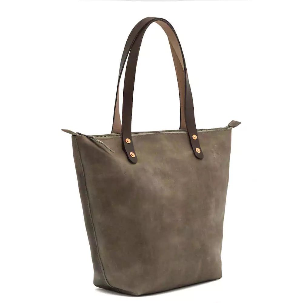 Eden OVERSIZED Leather Tote Bag - Zippered