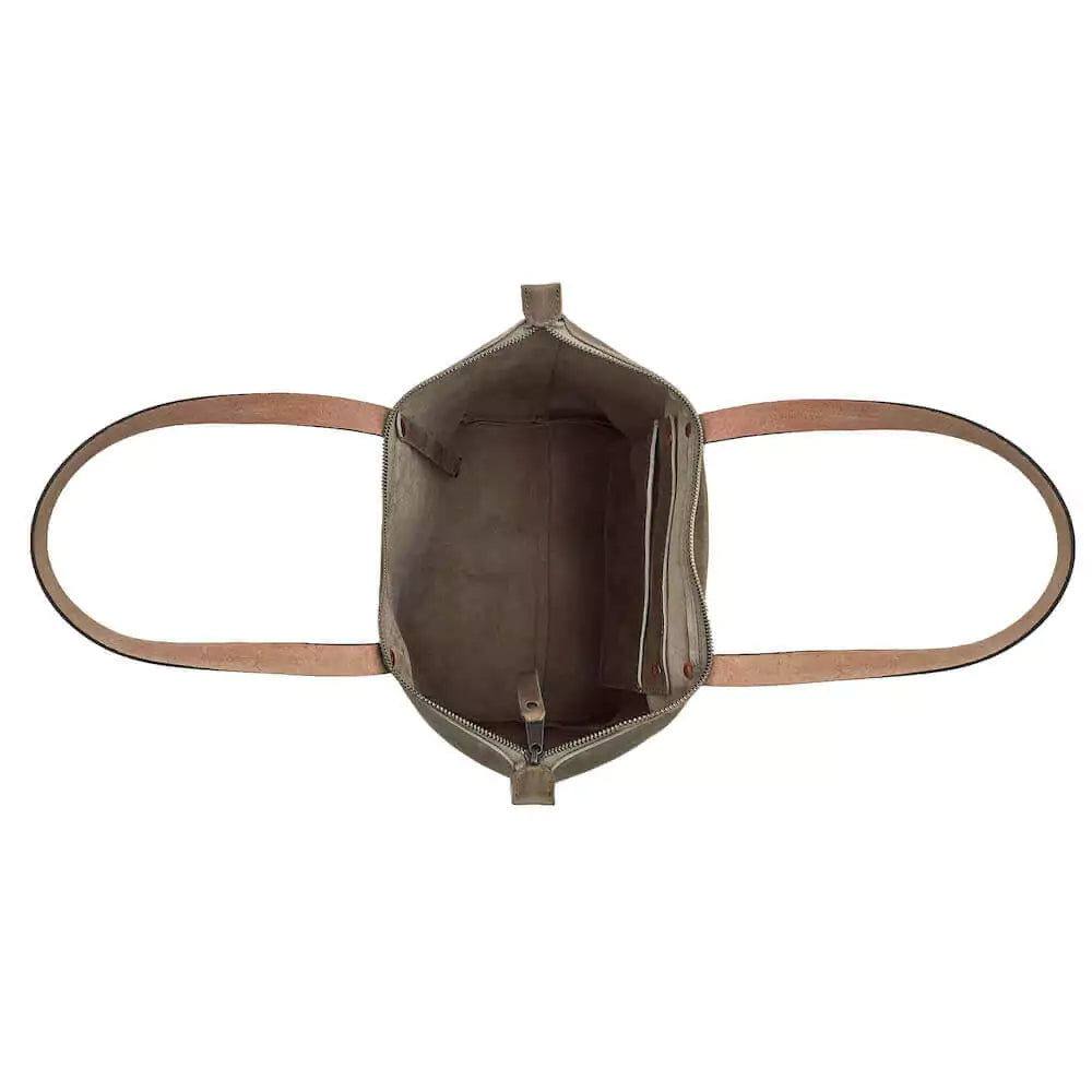 Eden OVERSIZED Leather Tote Bag - Zippered