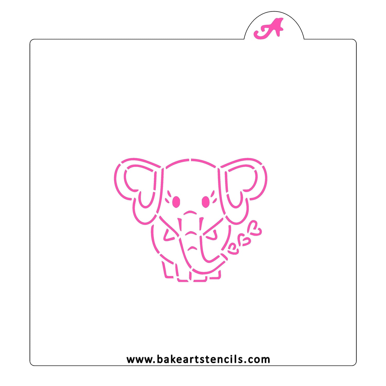 Elephant Hearts PYO Cookie Stencil