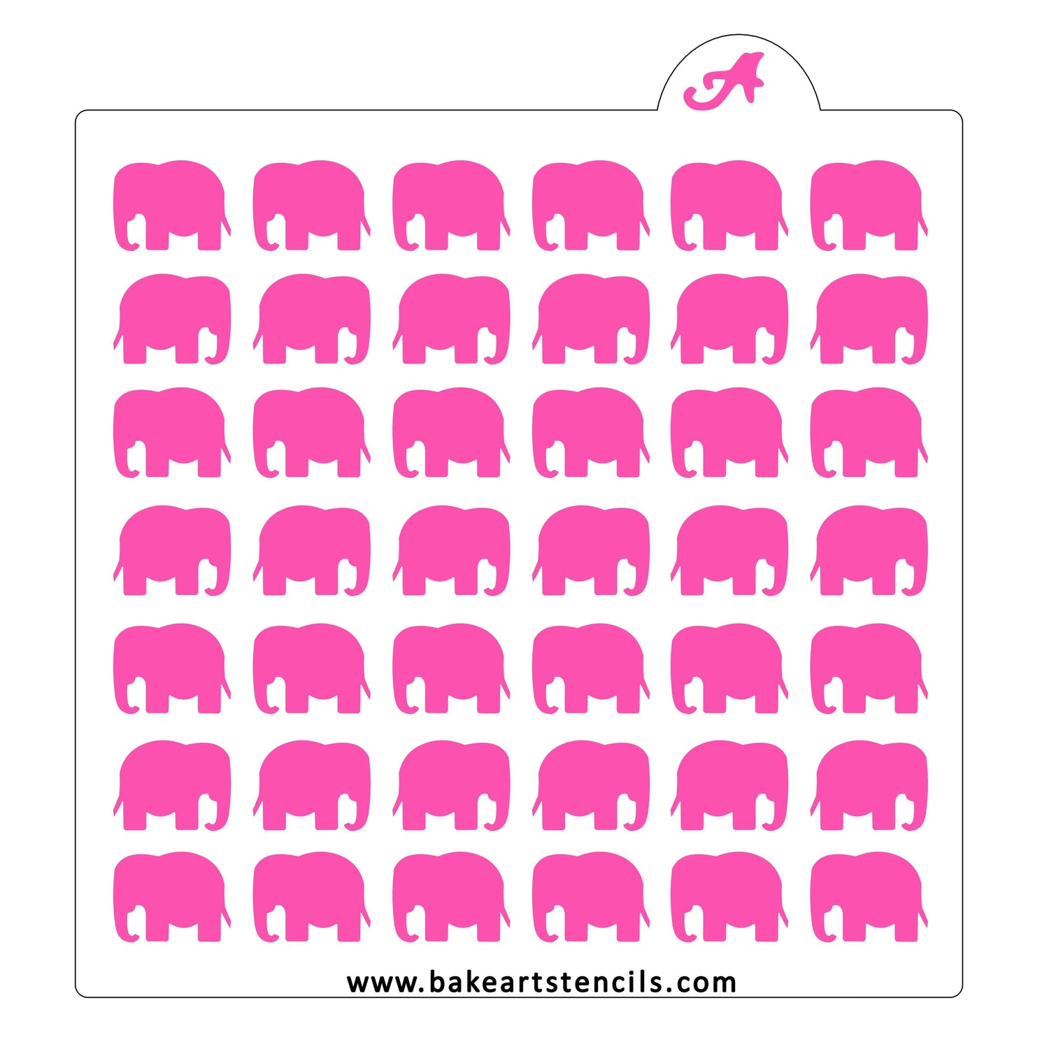 Elephant Pattern Stencil