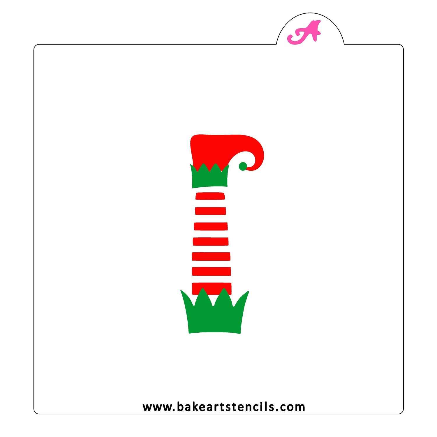 Elf Leg Cookie Stick Stencil
