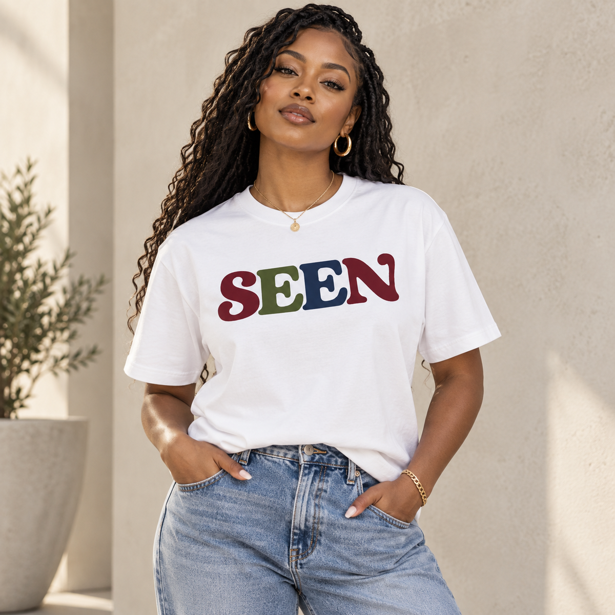 SEEN Heavyweight Colorblock Graphic Tee
