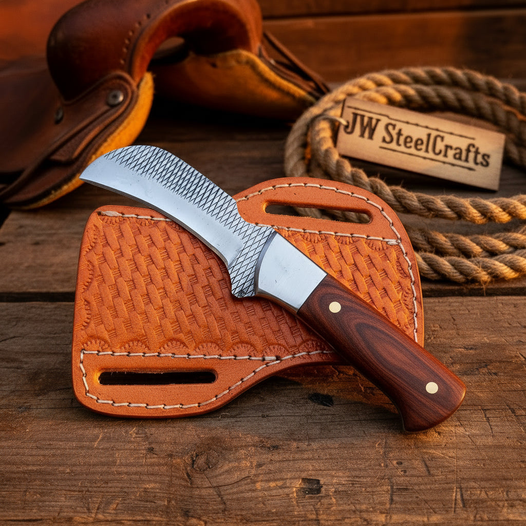 Redwood Textured Trapper Cowboy Knife 7