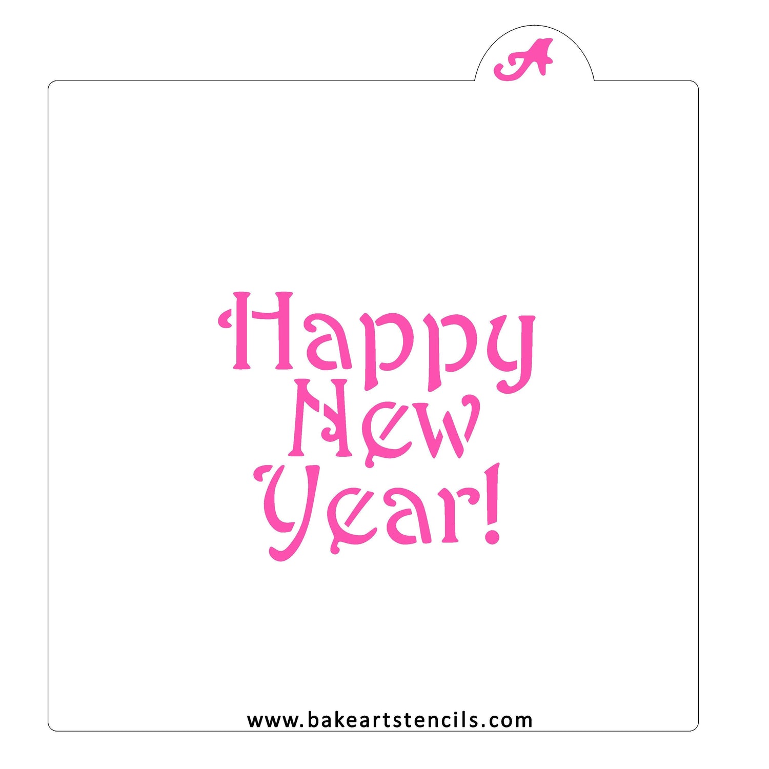 Fancy Happy New Year Stencil